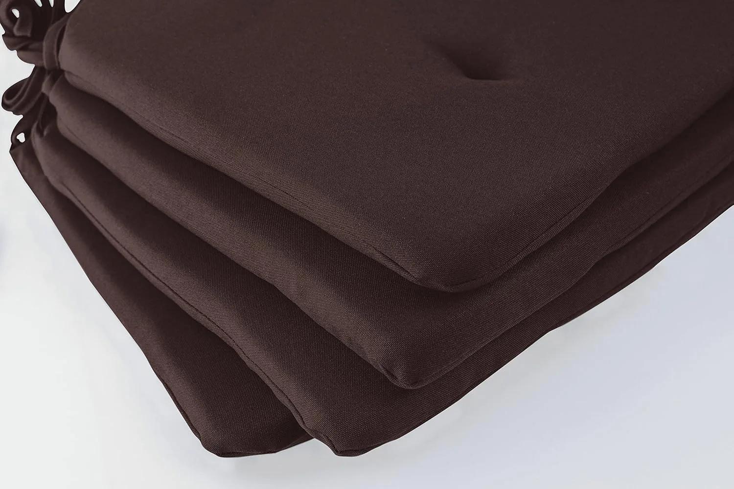 Cojín para Silla Capitonado — Café (Set 4 Piezas) — Cojines