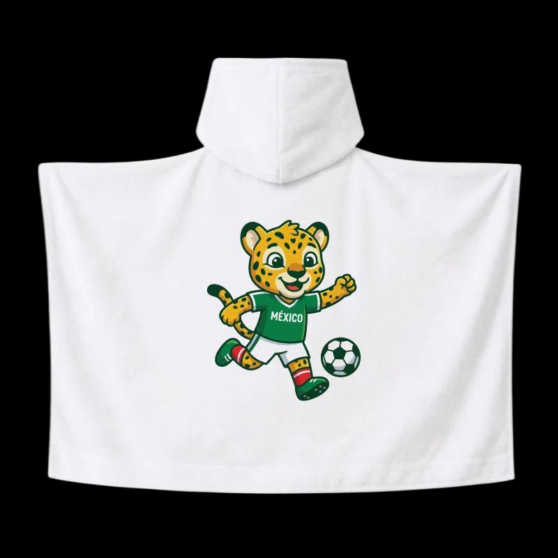 Salida de Baño Infantil con Gorro Blanca — Jaguar México | SKU: W01 — Toallas salida de baño