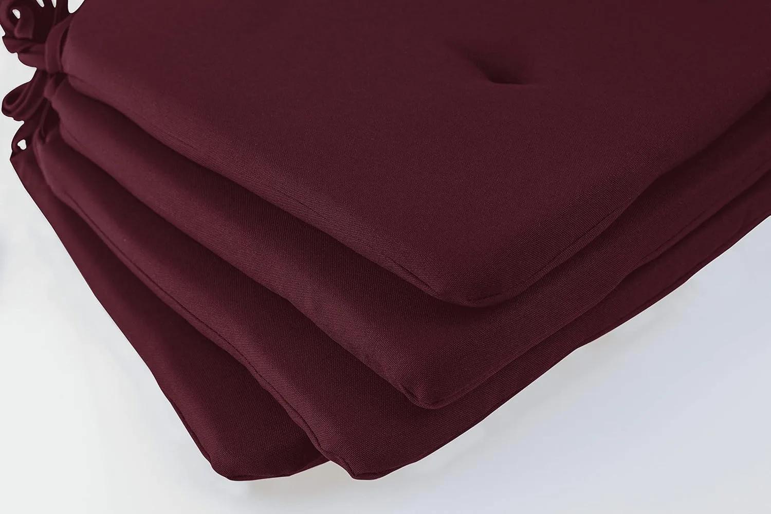 Cojín para Silla Capitonado — Tinto (Set 4 Piezas) — Cojines