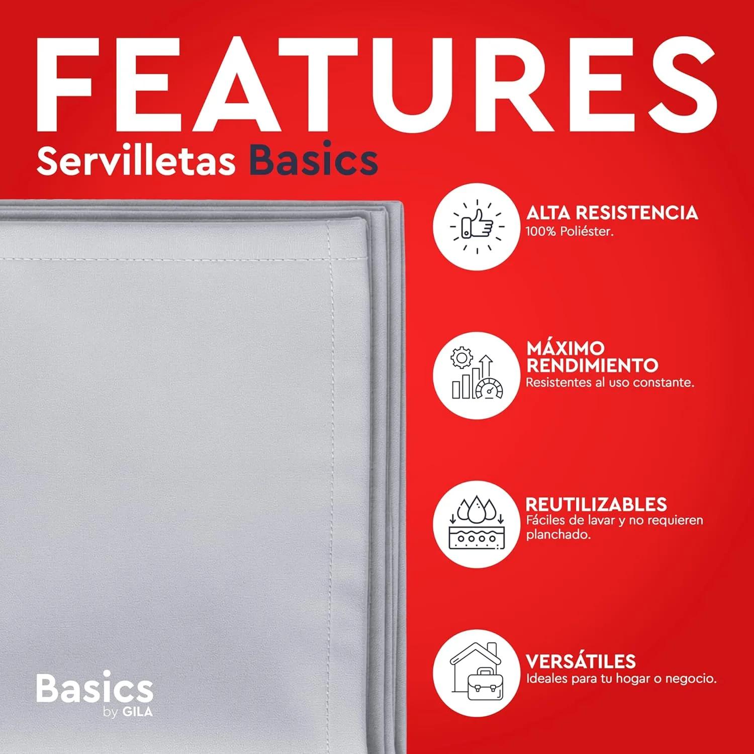 Servilleta de Tela 45×45cm — Blanco — Servilletas