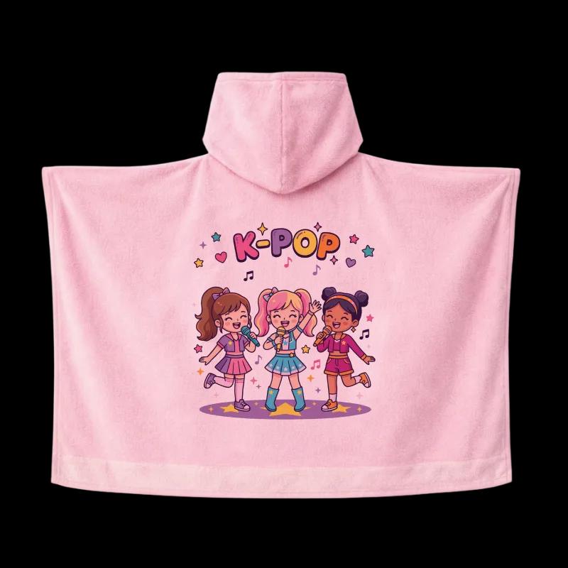 Salida de Baño Infantil con Gorro Rosa — K-POP | SKU: P01 — Toallas salida de baño
