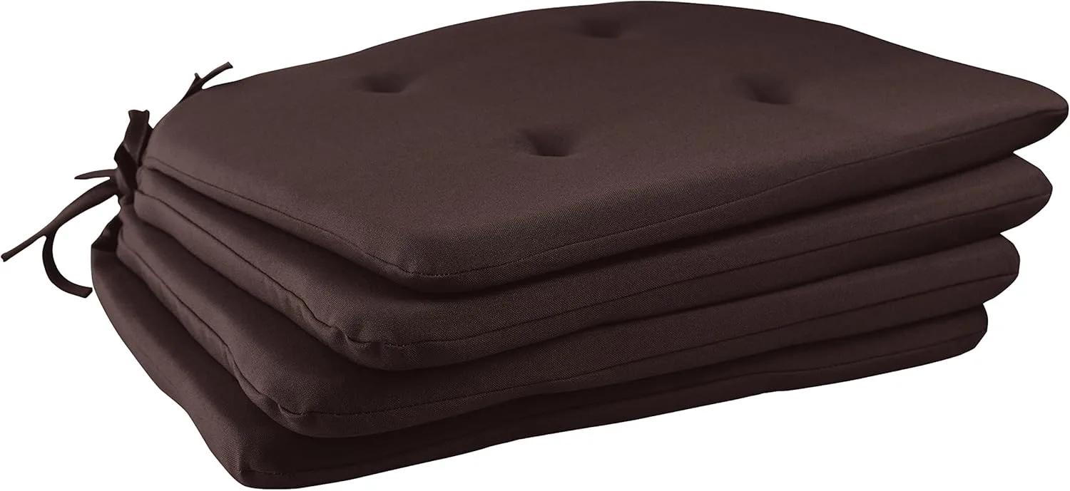Cojín para Silla Capitonado — Café (Set 4 Piezas)